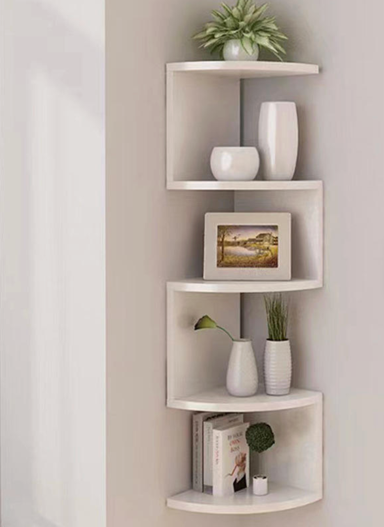 Nordic 5-Tier Wooden Corner Shelf